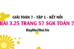 Giải bài 3.25 trang 57 Toán 7 Tập 1 SGK Kết nối tri thức